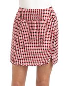 Moschino Textured Checked Skirt - Lyst