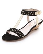 Rosegold Louis Studded Wedge Sandals - Lyst