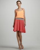 Halston Heritage Tieshoulder Colorblock Dress - Lyst