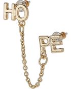 Topshop Hope Double Stud Earrings - Lyst