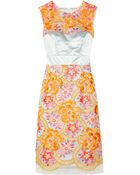 Erdem Innes Neon Embroidered Organza and Silk Satin Dress - Lyst