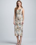 Alice + Olivia Alice Olivia Textured Fitted Midi Dress - Lyst