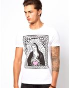 Asos Asos Tshirt with Virgin Mary Print - Lyst