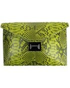 Kara Ross Prunella Python Clutch - Lyst