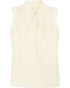 Oscar de la Renta Sleeveless Silk Top - Lyst