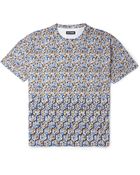 Raf Simons Flower and Fence Print Cotton Jersey T-Shirt - Lyst