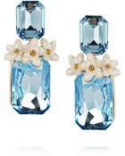 Roberto Cavalli Swarovski Crystal Clip Earrings - Lyst
