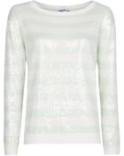 Mango Sequined Stripes Sweater - Lyst