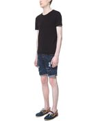 Zara Camouflage Denim Bermudas - Lyst