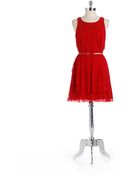 Jessica Simpson Laser Cut Tiered Dress - Lyst
