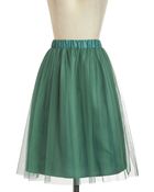ModCloth Going Tulle Be Lovely Skirt in Forest - Lyst