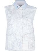 Christopher Raeburn Sleeveless Map Print Shirt - Lyst