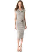 Donna Karan New York Draped Cowl Dress - Lyst