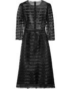 Dolce & Gabbana Raffiaeffect Embroidered Tulle Dress - Lyst