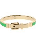 Michael Kors Buckle Enamel Bracelet Palm Green - Lyst