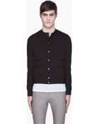 Paul Smith Leather Trimmed Motorcycle Jacket - Lyst