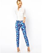 ASOS Collection Asos Trousers in Bold Floral Print - Lyst