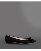 Giorgio Armani Grosgrain Ballet Flat with Patent Bow - Lyst