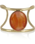 Isharya 18karat Goldplated Carnelian Cuff - Lyst