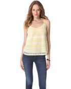 Madison Marcus Patterned Lace Tank - Lyst