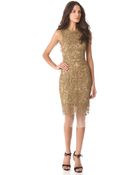 Vera Wang Collection Embroidered Lace Sheath Dress - Lyst
