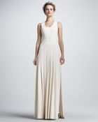 Robert Rodriguez Techno Crepe Pleated Gown - Lyst
