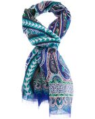 Etro Multicoloured Scarf - Lyst