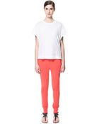 Zara Slub Cotton Trousers - Lyst