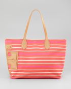 Tory Burch Stacked T Striped Tote Bag - Lyst
