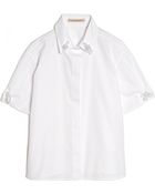 Christopher Kane Cropped Button Down Top - Lyst