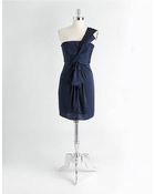 BCBGMAXAZRIA One Shoulder Short Cocktail Dress - Lyst