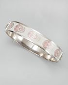 Alexander McQueen Small Enamel Skull Bangle - Lyst