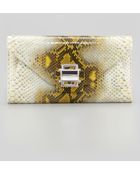 Kara Ross Electra Medium Python Clutch - Lyst