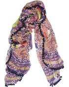Matthew Williamson Modal and Cashmereblend Bobble Scarf - Lyst