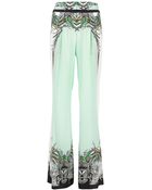 Roberto Cavalli Printed Wide Leg Trouser - Lyst