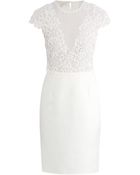 Giambattista Valli Lace Top Fitted Dress - Lyst