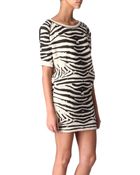 Maje Appriori Zebra Sweater Dress - Lyst