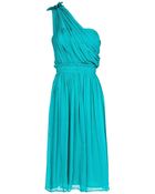 Mango Asymmetric Silk Dress - Lyst