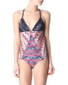 Missoni Halterneck Swimsuit - Lyst