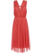Lanvin Gathered Silk Tulle Dress - Lyst