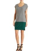 T By Alexander Wang Combo Cap Sleeve Tunic - Lyst