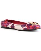 Tory Burch Reva Floralprint Leather Pumps - Lyst
