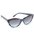 Saint Laurent Sharp Cat Eye Sunglasses - Lyst