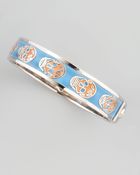 Alexander McQueen Small Enamel Skull Bangle - Lyst