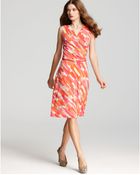 Anne Klein Color Block Print Dress - Lyst