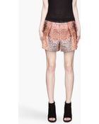 Helmut Lang Fluorescent Orange Medallion Jacquard Shorts - Lyst