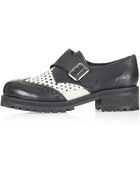 Topshop Heavy Monk Shoes - Lyst