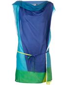Issey Miyake Tie Waist Dress - Lyst