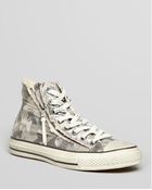 Converse All Stars Double Zip Painted Camo High Tops - Lyst