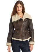 MICHAEL Michael Kors Leather Lined Asymmetric Jacket - Lyst
